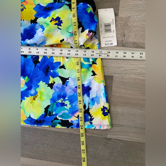 Paradise Bay UW Bra Tankini Women’s Size 12 Watercolors Swim Adjustable Straps - Picture 6 of 8